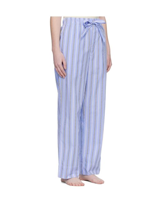 Tekla Blue Drawstring Pajama Pants for men