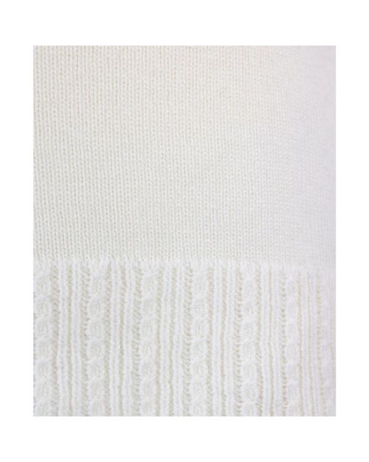 A.P.C. White Crewneck Knitted Vest