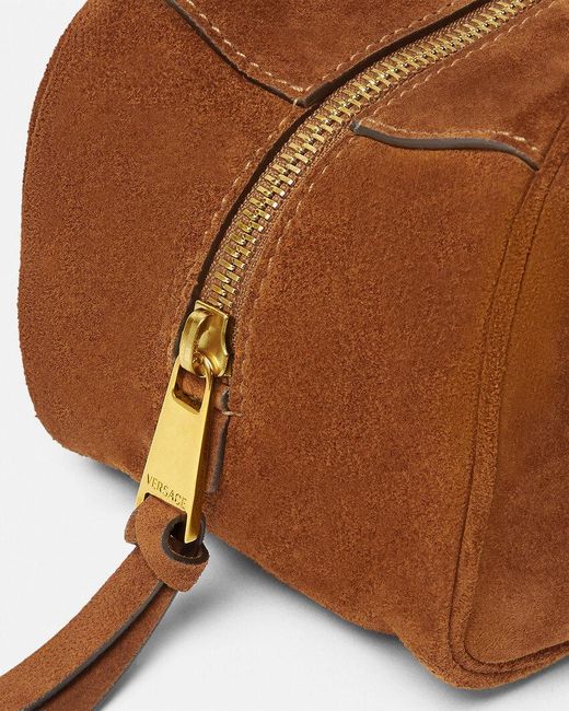 Versace Brown Tag Bowling Shoulder Bag