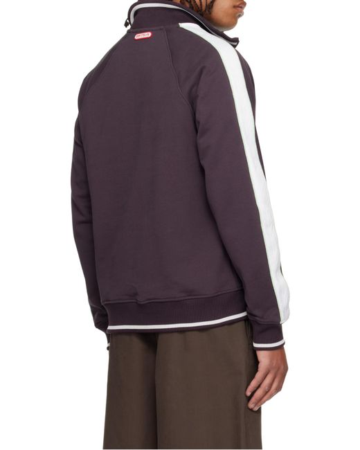 Casablanca Purple Quarter Zip Laurel Sweatshirt for men