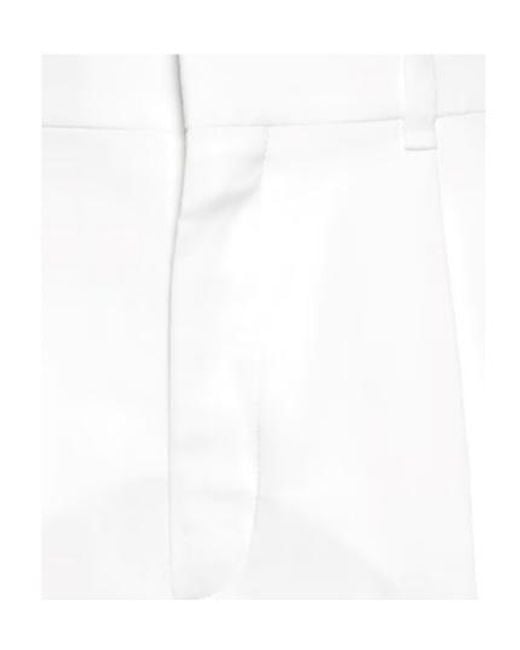 Chloé White Loose High-Waisted Trousers