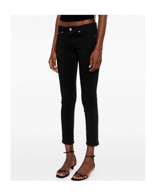 Dondup Black Cotton Denim