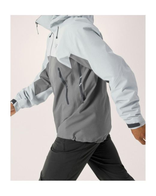 Arc'teryx Gray Colorblock Hooded Jacket for men