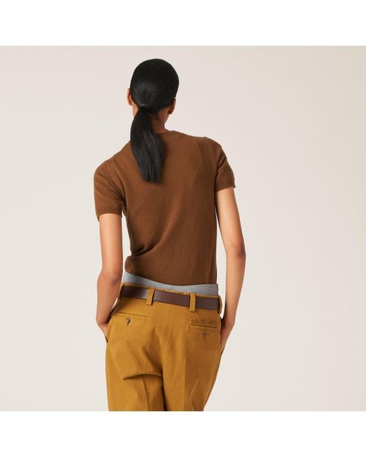 Miu Miu Brown Cashmere Sweater