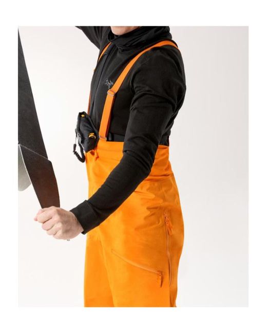 Arc'teryx Orange Rush Bib Pant Ski Bib Pants for men