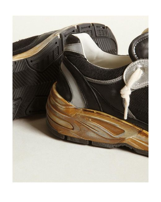 Golden Goose Deluxe Brand Black Running Dad Net Lace-Up Sneakers