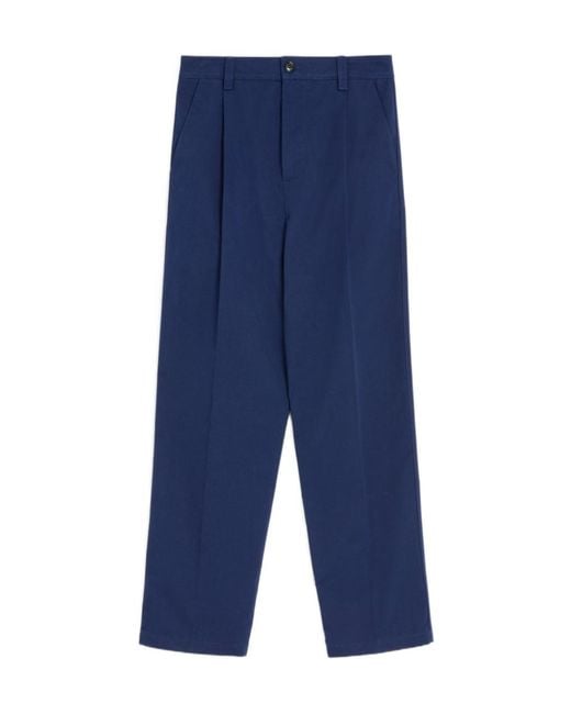 Valentino Blue Vlogo Signature Pleat Detailed Pants for men