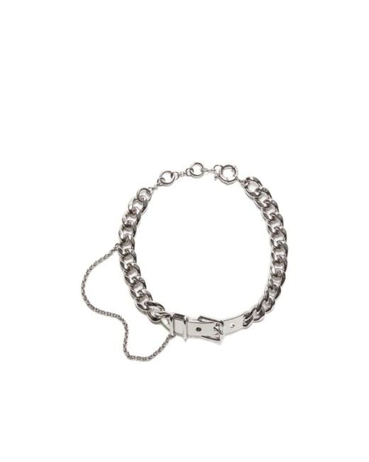 Acne Metallic Buckle-Detail Choker Necklace for men