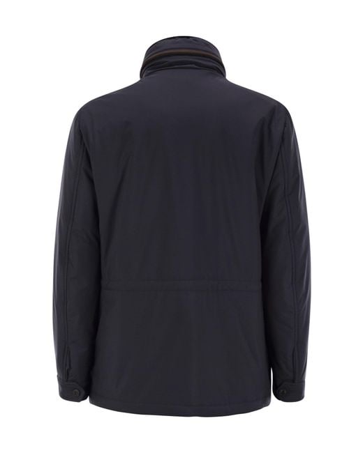 Fedeli Blue Rainstop Safari Jacket for men