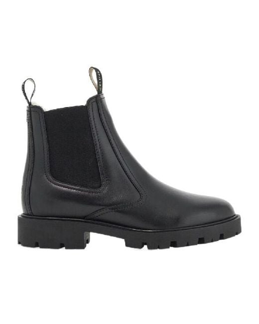 Céline Black Margaret Round-Head Short Boots