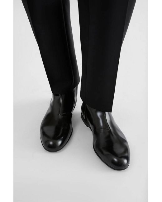 Jil Sander Black Zip Ankle Boots for men