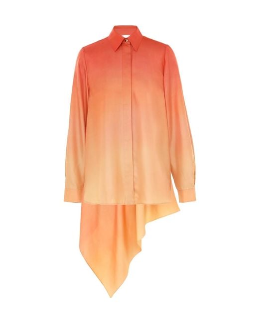 Zimmermann Orange Tranquillity Scarf Shirt