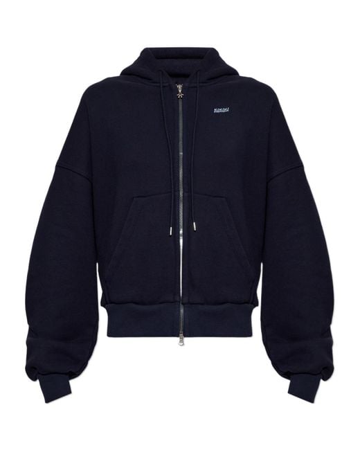 AVAVAV Blue Logo Zip-Up Hoodie