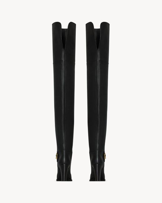 Saint Laurent Black Julia Pointed Toe Boots