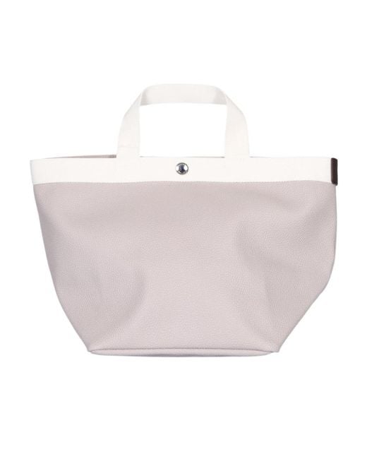 Herve Chapelier Pink Pebbled Texture Tote Bag