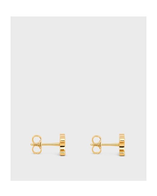 Céline Metallic Triomphe Studs