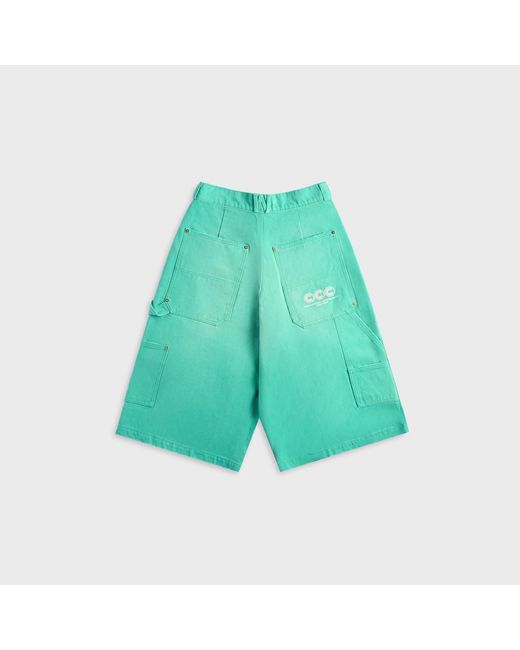 Willy Chavarria Green Stockton Denim Shorts for men