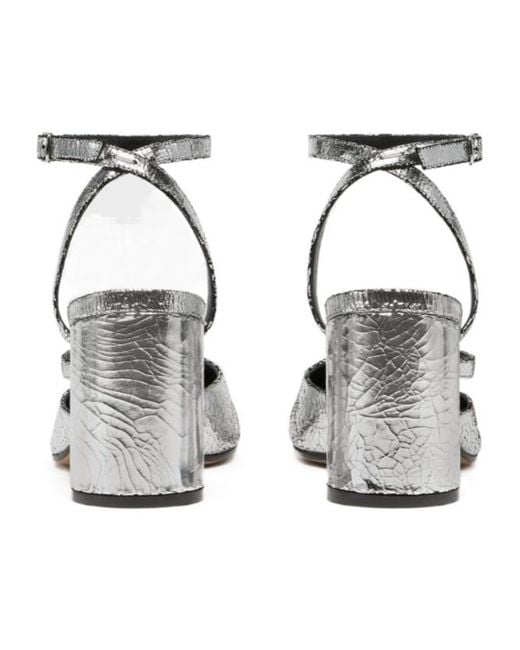 Maison Margiela White Strap Buckle Heeled Sandals