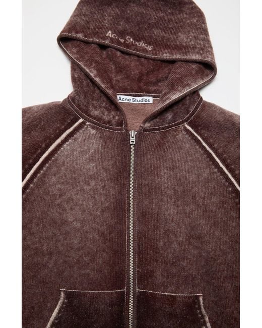 Acne Purple Zip Hoodie for men