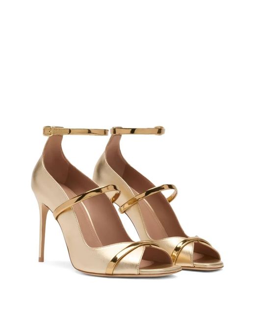Malone Souliers Metallic Cynthia Leather Sandals