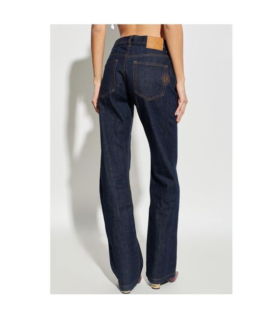 Casablanca Blue Logo-Detail Jeans