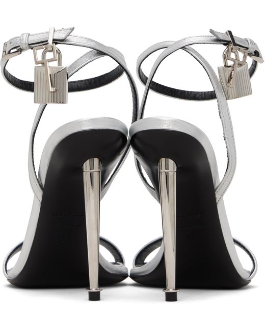 Tom Ford White Ankle-Strap Heeled Sandals
