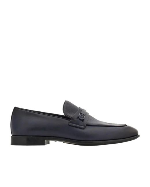 Ferragamo Blue Loafer With Gancini Ornament for men