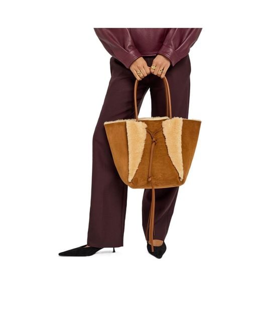 Gabriela Hearst Brown Lamb Plush Tote Bag