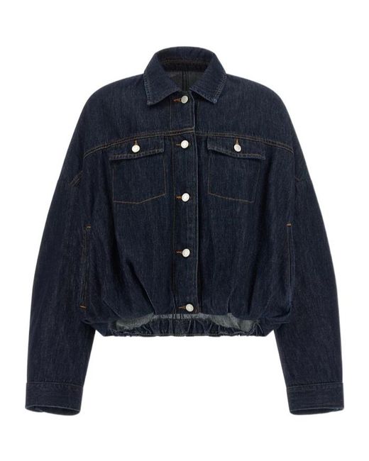 Dries Van Noten Blue Long-Sleeve Denim Jacket