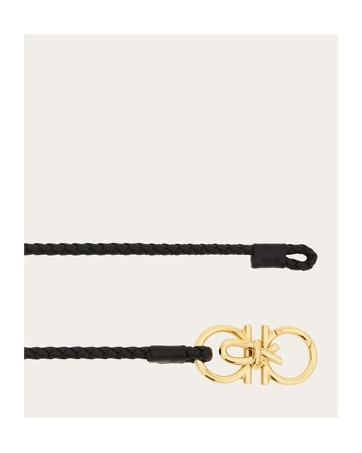 Ferragamo White Ferragamo Extendable Gancini Belt