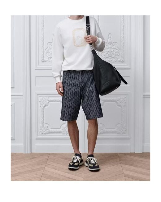 Dior Gray Belt Loop Shorts for men
