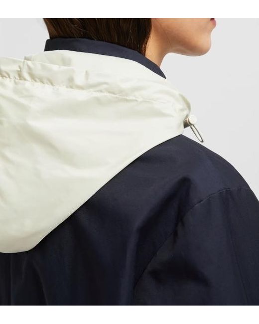 Moncler Blue Janze Layered Twill Zip-Up Jacket