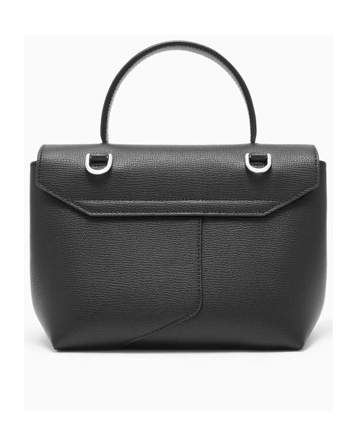 Emporio Armani Black Mini 1981 Leather Tote Bag