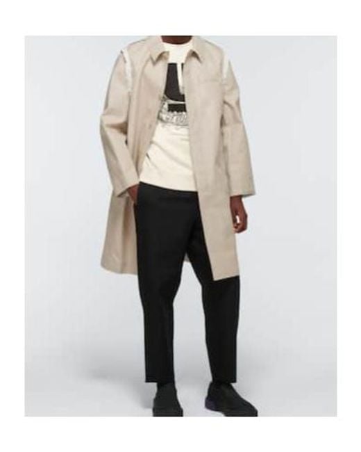 Undercover Natural Raw-Edge Mac Coat for men