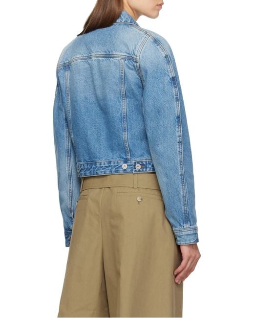 Jacquemus Blue The Ovalo De-Nîmes Denim Jacket