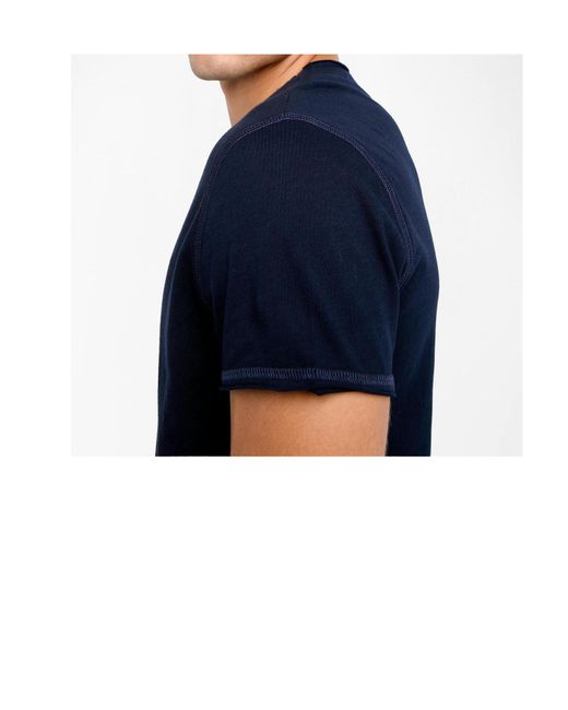 Zadig & Voltaire Blue Monsatir Henley Short-Sleeve T-Shirt for men