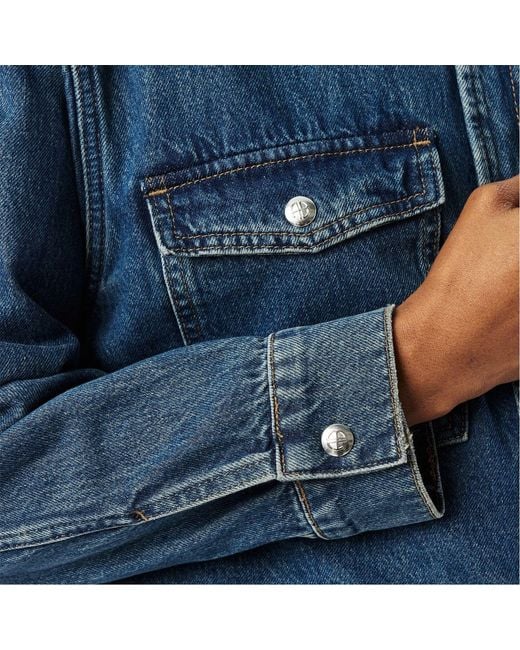 Anine Bing Blue Paxton Shirt