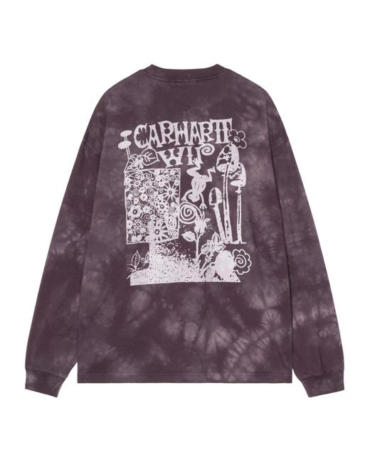Carhartt Purple Long-Sleeved Radiate T-Shirt for men