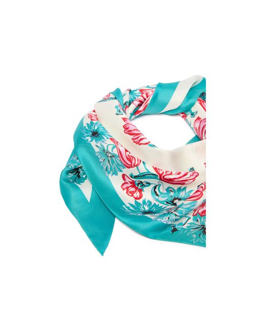 Pinko Blue Floral Print Scarf