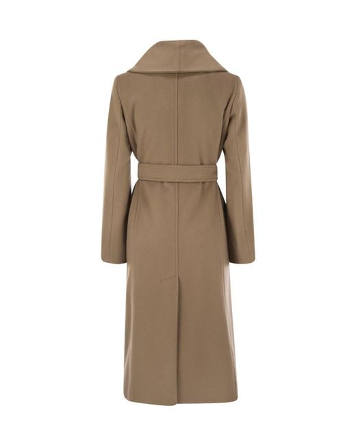 Max Mara Natural Studio Belted Long-Sleeved Coat