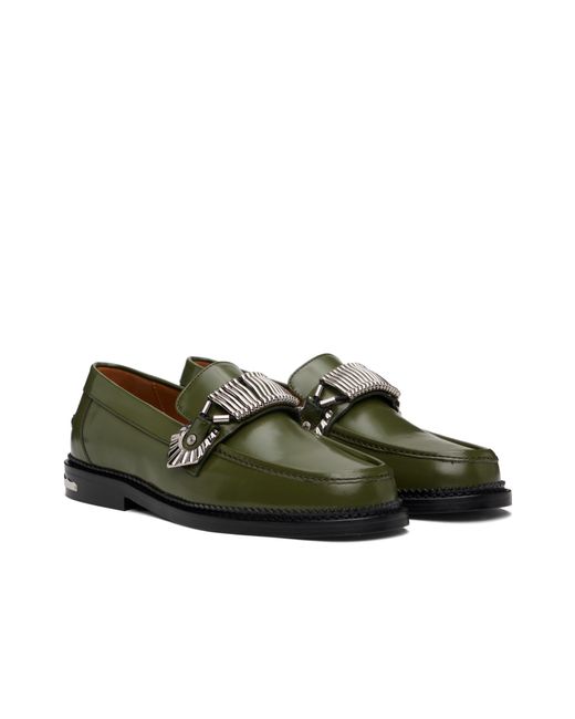 Toga Virilis Green Polido Loafers for men