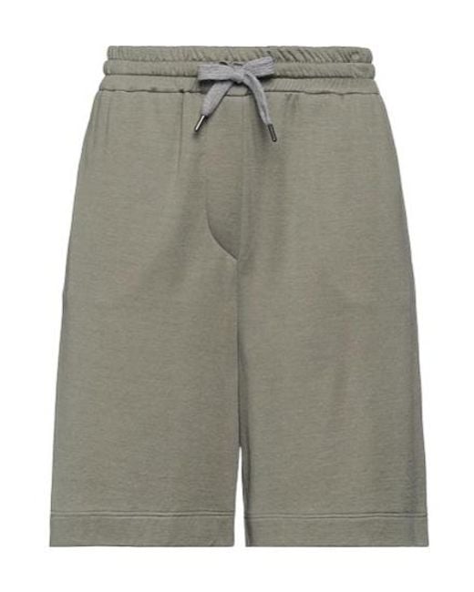 Brunello Cucinelli Gray Solid Color Shorts