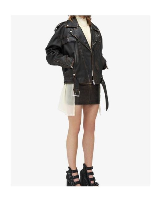 McQueen Black Leather Jacket
