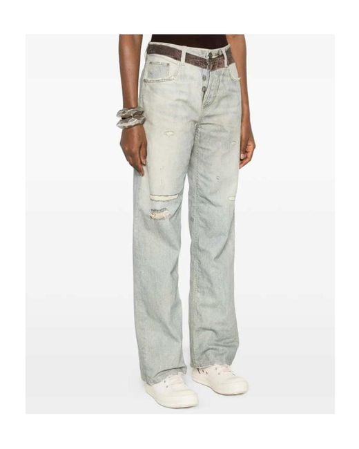 Haikure Gray Distressed Jeans
