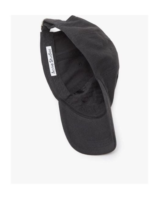 Acne Gray Logo Embroidered Curved Peak Cap for men