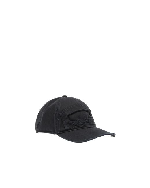DIESEL White Fiction Old Logo Baseball Hat for men