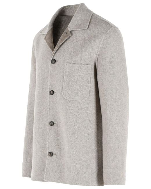 Eleventy Gray Long-Sleeved Jacket for men