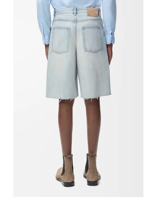 Loewe Blue Denim Shorts for men