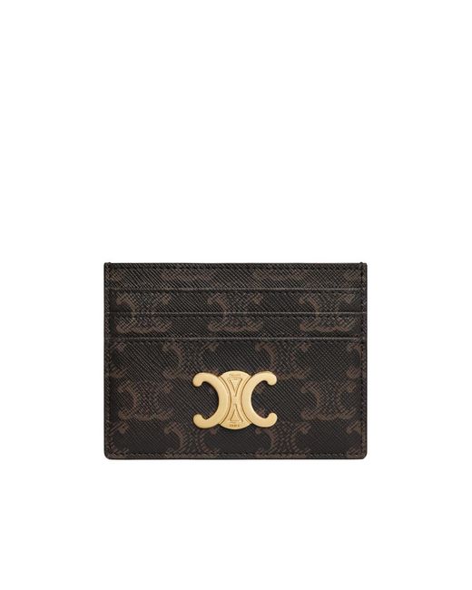 Céline Black Triomphe Card Holder