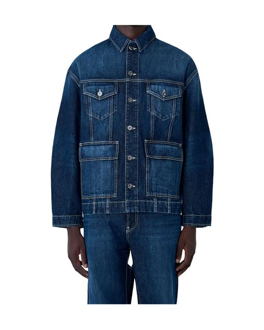 Jean Paul Gaultier Blue Long Sleeved Denim Jacket for men
